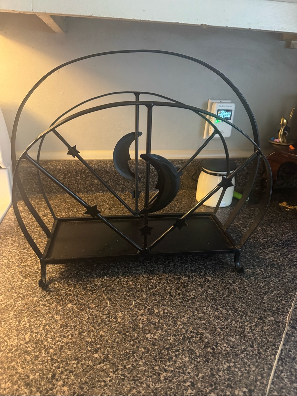 90s Celestial Moon & Stars Mantel Piece or Magazine/ Vinyl Record Holder